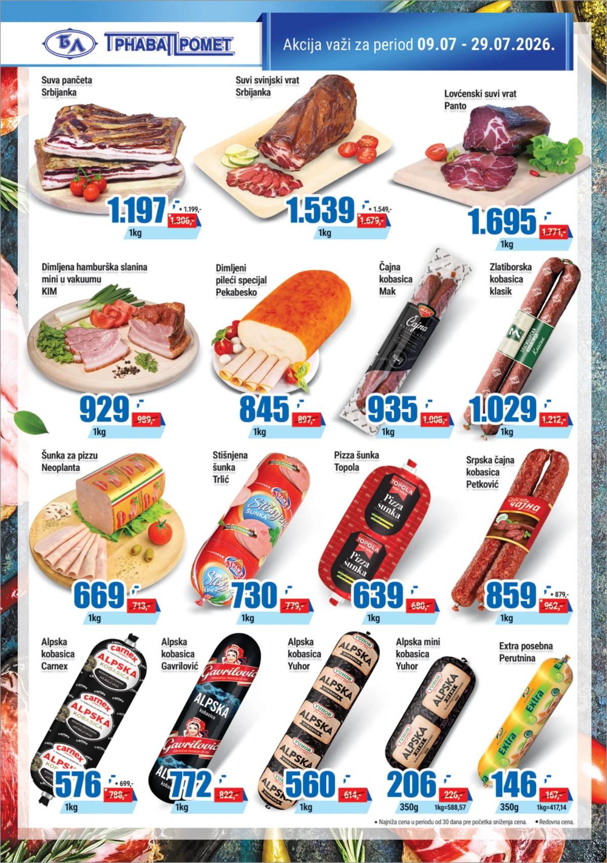 Trnava Promet katalog strana 2 – suhomesnati proizvodi i delikatese na akciji