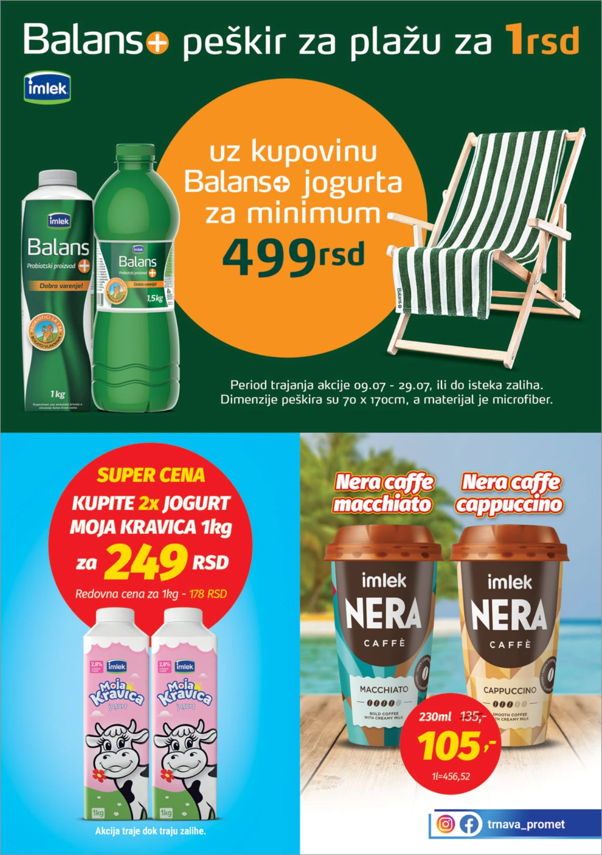 Trnava Promet katalog strana 5 – posebne akcije i Imlek proizvodi