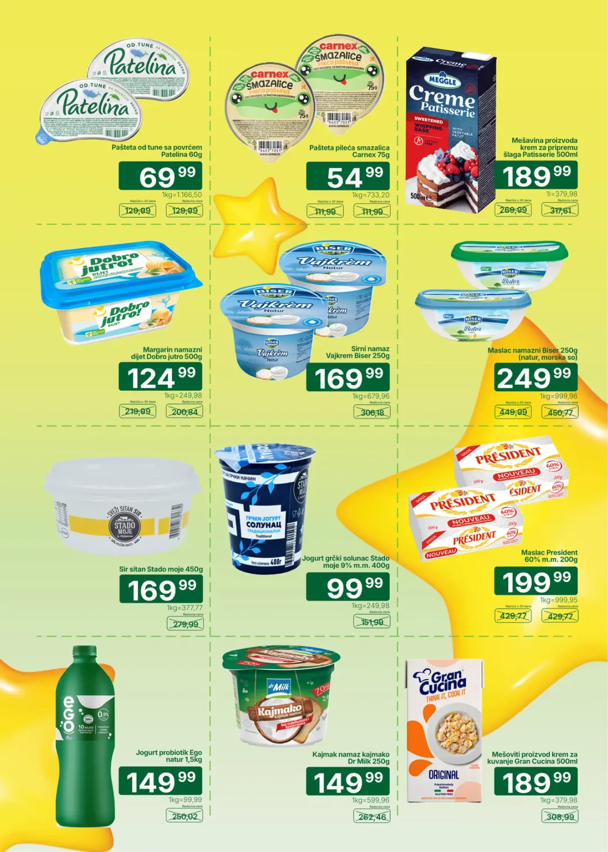 Univerexport katalog do 30.08.2026. – mlečni proizvodi, sirni namazi, jogurt, maslac i pavlaka