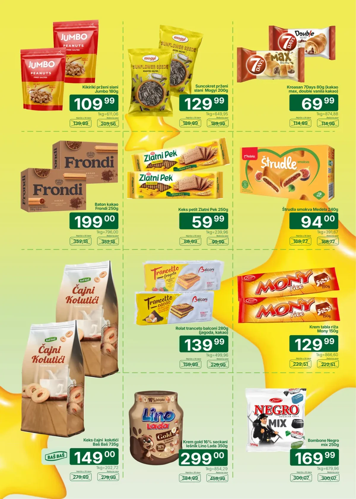 Univerexport katalog do 30.08.2026. – kikiriki, keks, štrudle, čajni kolutići i slatkiši