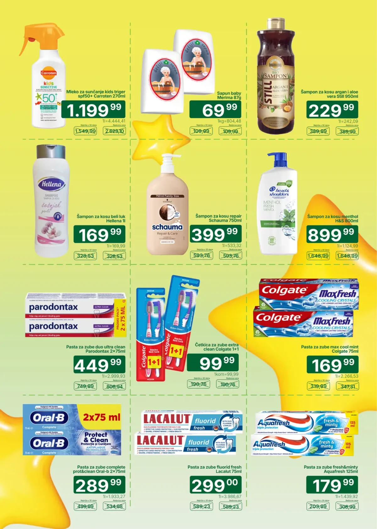 Univerexport katalog do 30.08.2026. – šamponi, paste za zube, četkice i proizvodi za ličnu negu