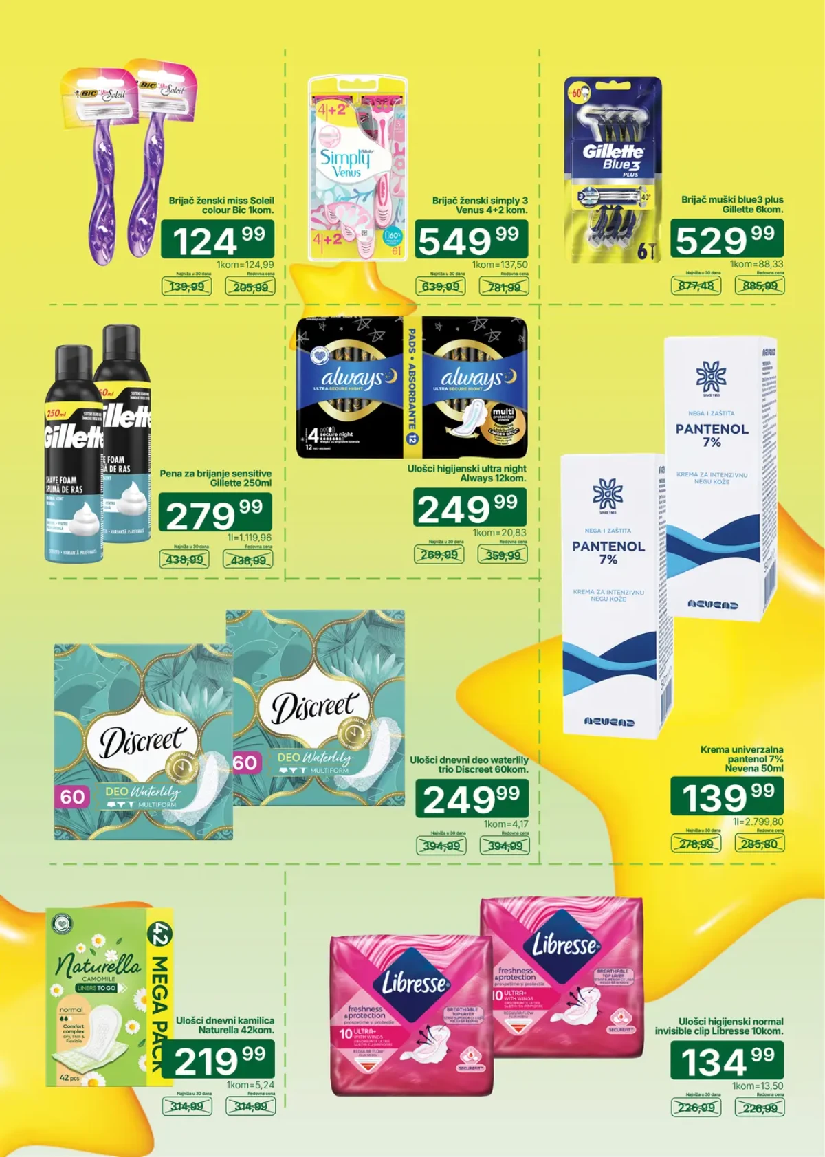 Univerexport katalog do 30.08.2026. – Gillette, Always, Discreet, Libresse i proizvodi za ličnu higijenu