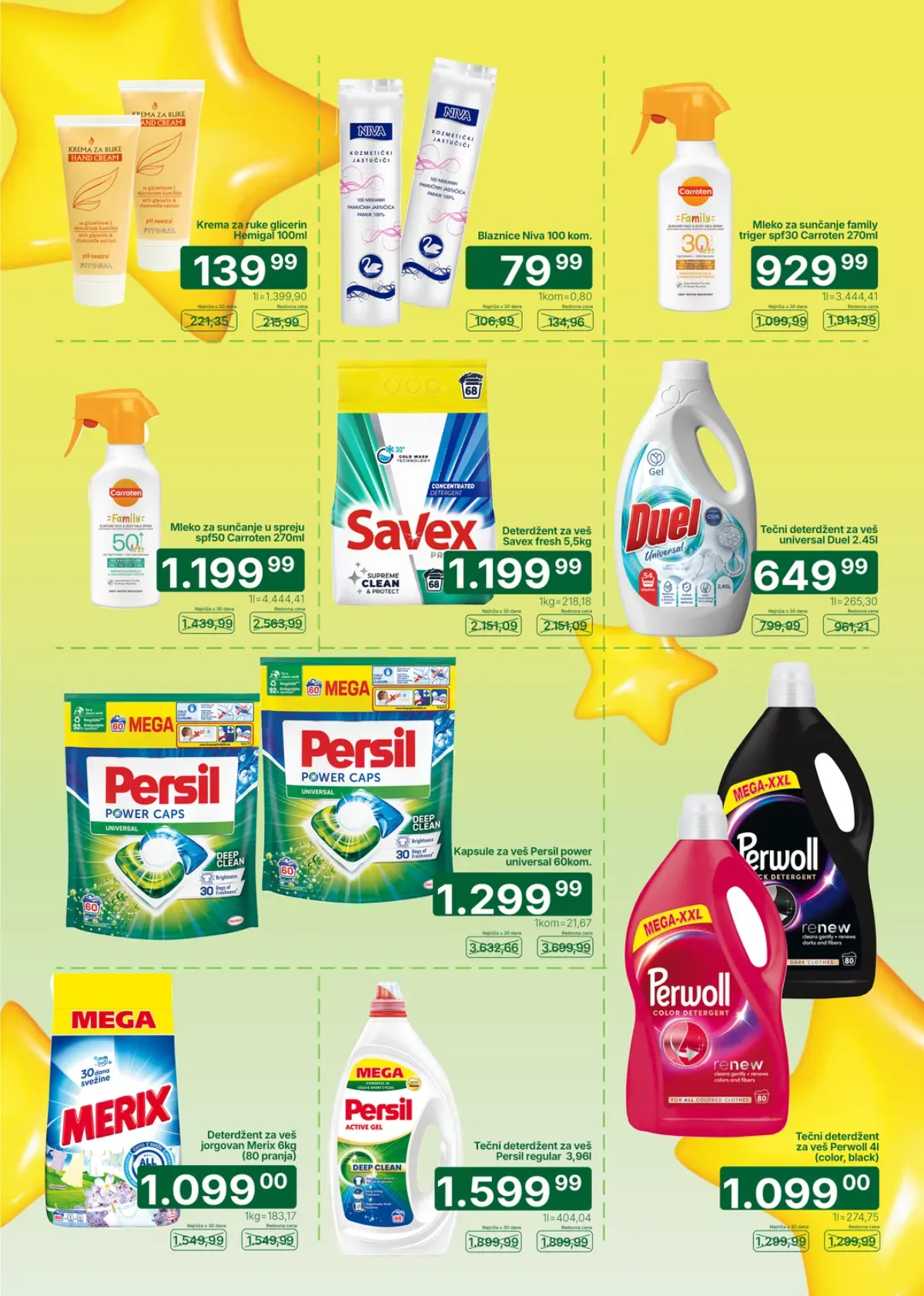 Univerexport katalog do 30.08.2026. – Carroten, Savex, Duel, Persil, Merix i Perwoll