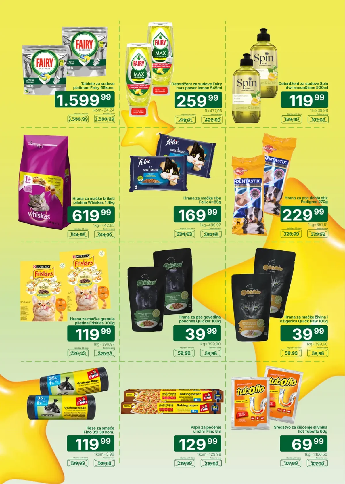 Univerexport katalog do 30.08.2026. – Fairy, hrana za kućne ljubimce i proizvodi za domaćinstvo