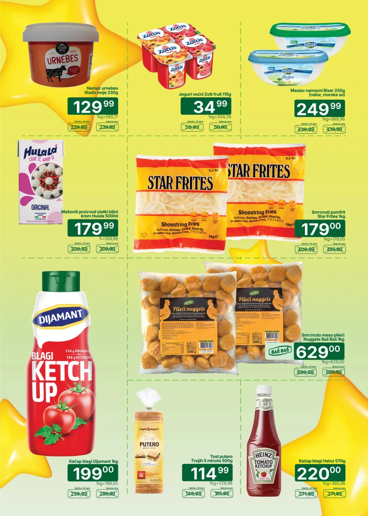 Univerexport akcija – pomfrit, nuggets, kečap, tost hleb i prehrambeni proizvodi po nižim cenama