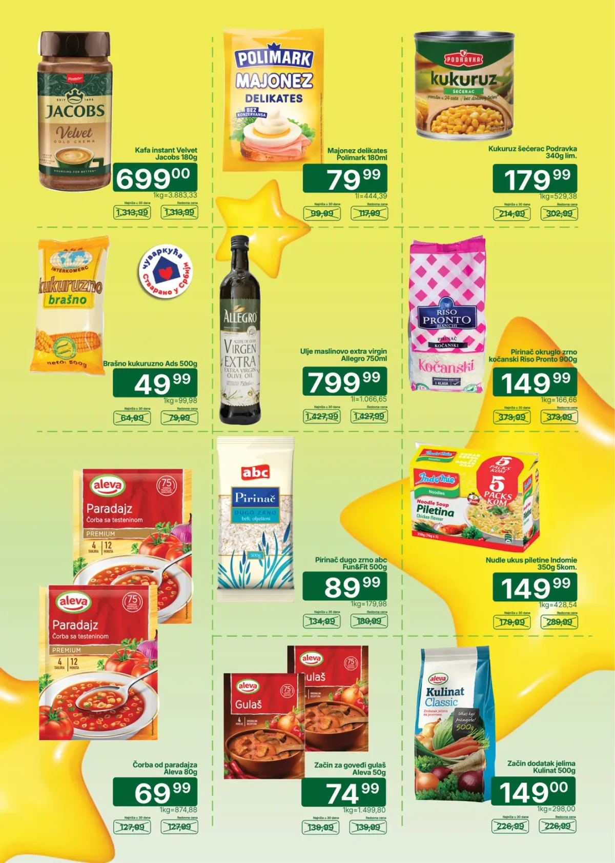 Univerexport katalog – kafa, majonez, ulje, pirinač, začini i prehrambeni proizvodi na sniženju