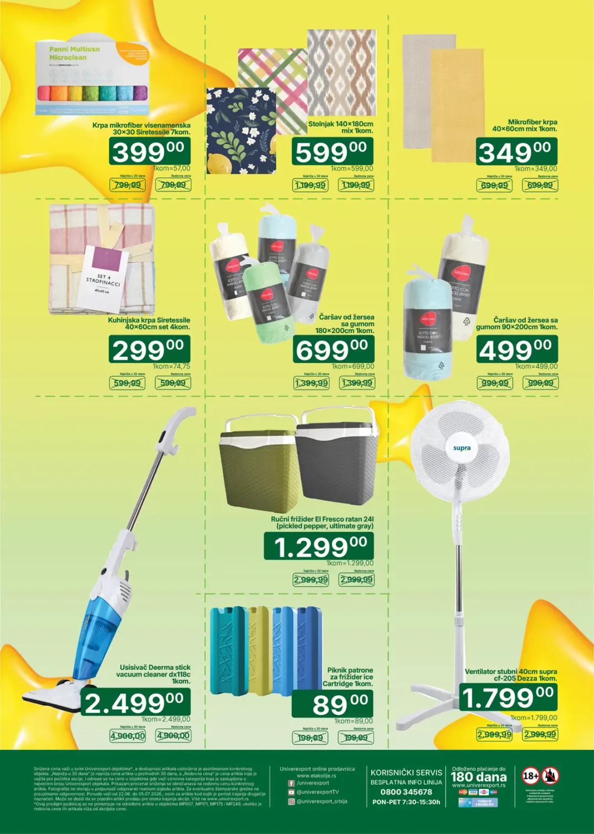 Univerexport akcija do 05.07.2026 – dodatne pogodnosti i proizvodi po akcijskim cenama