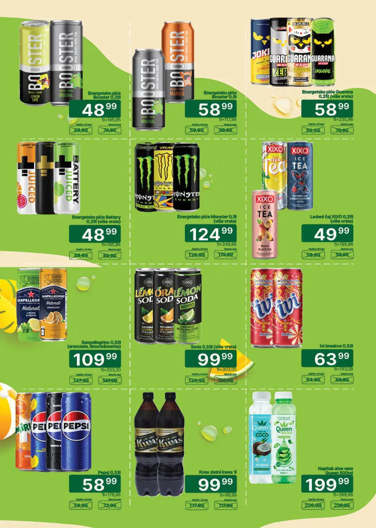 Booster, Monster, Battery i druga energetska pića na sniženju