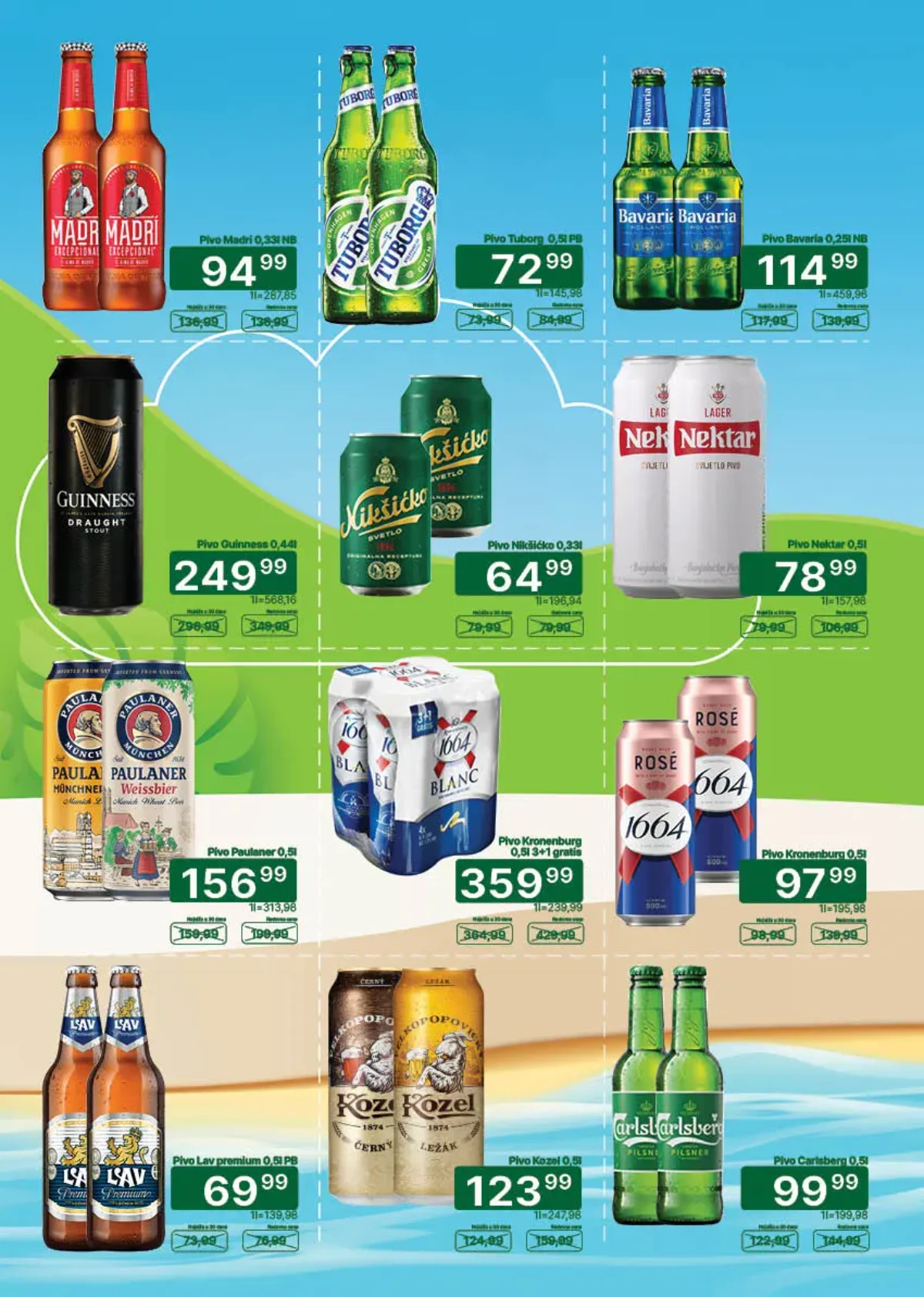 Tuborg, Lav, Nektar, Carlsberg i druga piva na akciji