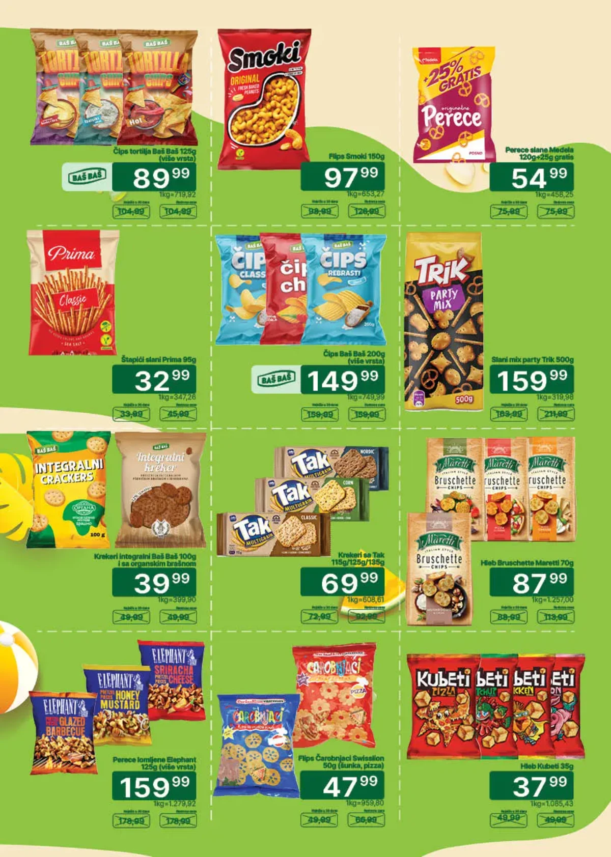 Smoki, Chipsy, Tak krekeri i grickalice na sniženju