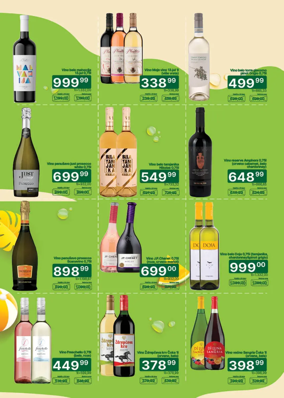 Crvena, bela i roze vina po sniženim cenama