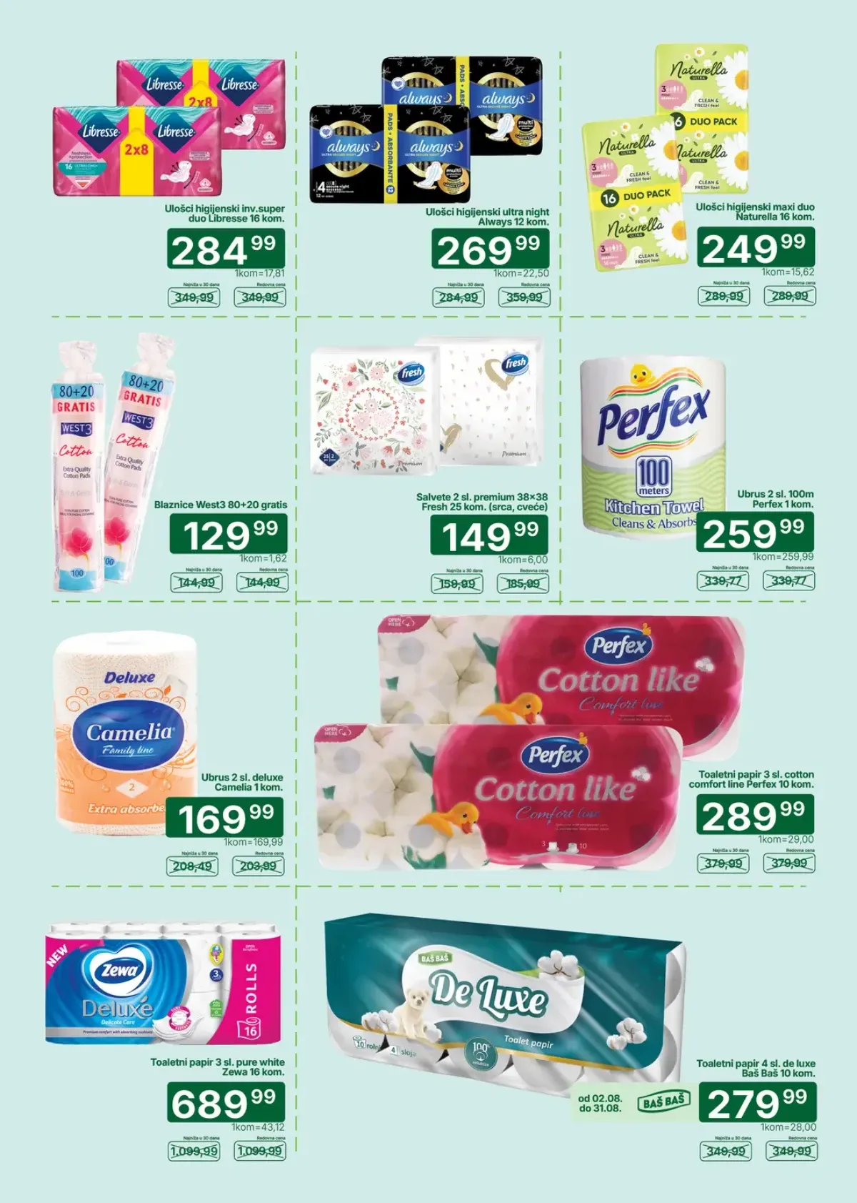 Univerexport katalog – strana 30 sa aktuelnim akcijama i sniženim cenama.