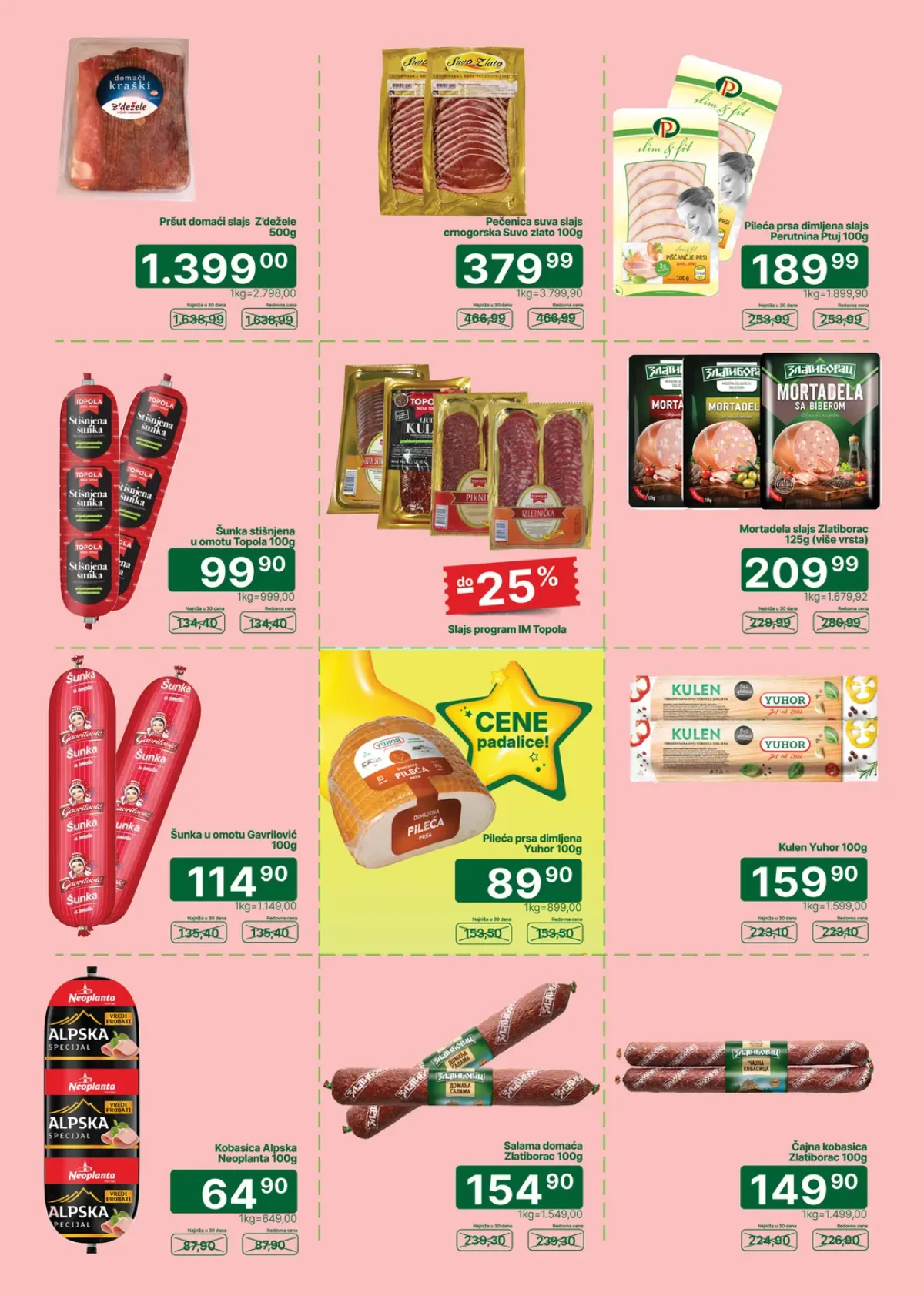 Univerexport katalog sa akcijskim cenama na mesne prerađevine i delikates proizvode