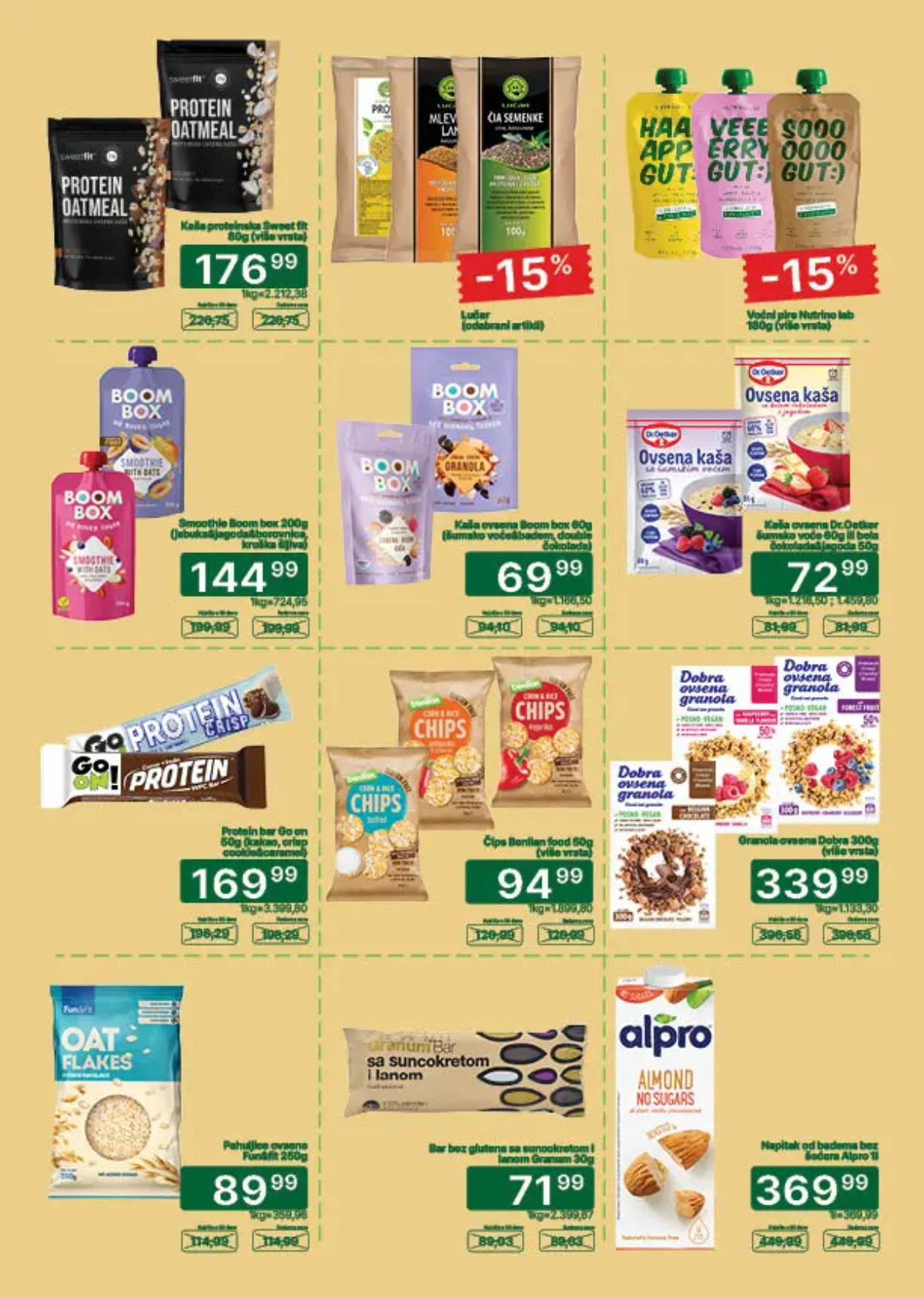 Univerexport akcija do 31.08.2026. – Dr. Oetker ovsena kaša 72,99 RSD i Boom Box ovsena kaša 69,99 RSD