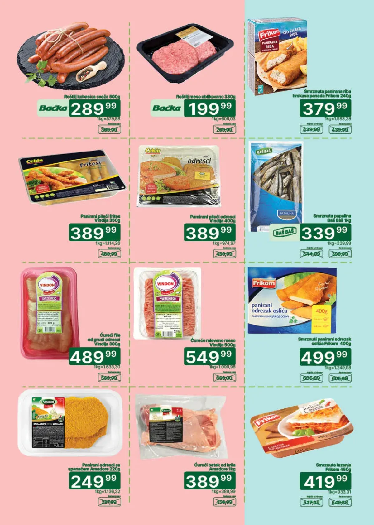 Univerexport katalog sa akcijama na meso, ribu i zamrznuti program