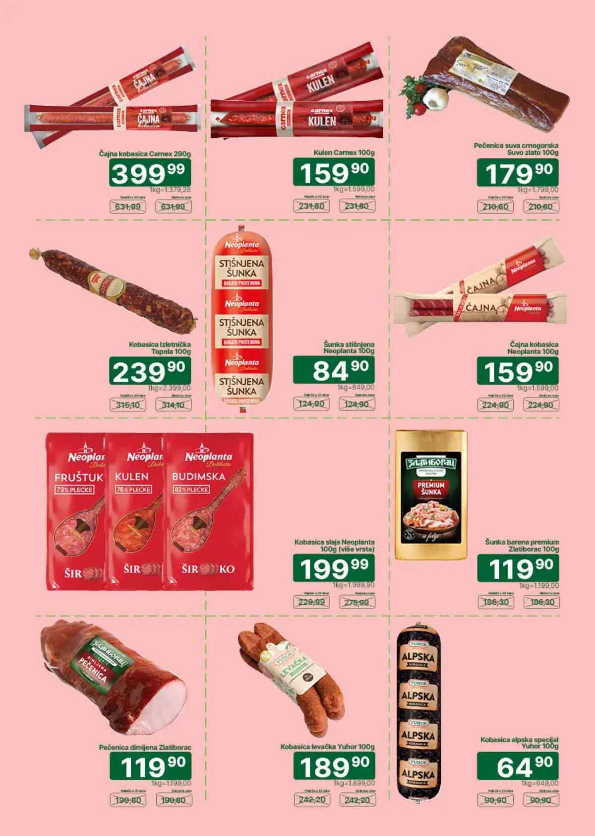 Univerexport katalog sa akcijskim cenama na mesne prerađevine i delikates proizvode
