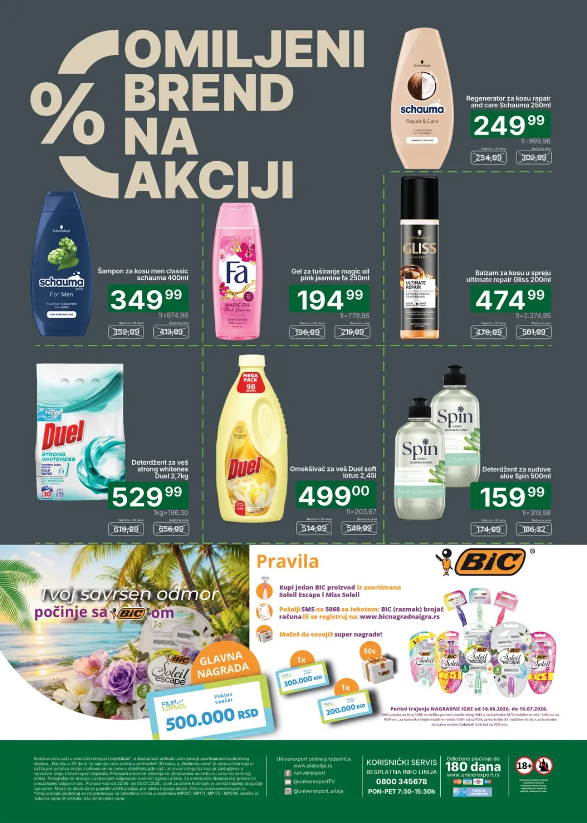 Univerexport katalog strana 32 – završna strana akcijskog kataloga