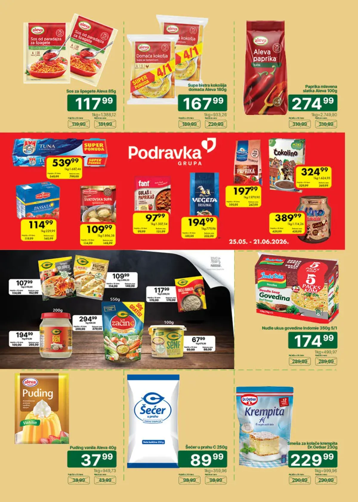 Univerexport katalog do 07.06.2026 – Vegeta, supe, šećer i dodaci jelima na akciji