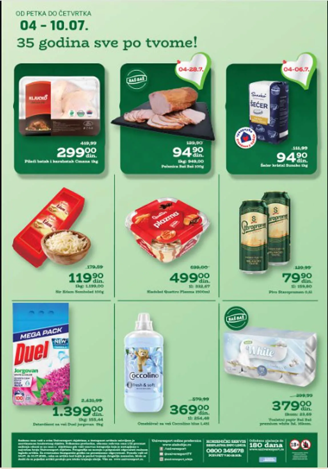 Univerexport Akcija nedeljna sniženja do 10.07.2025