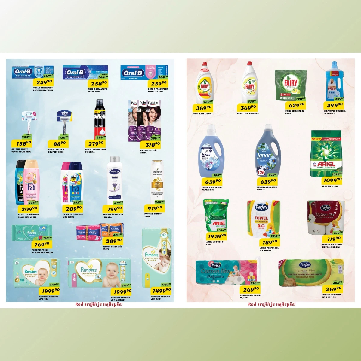 DIMA katalog do 25.08.2026. – Oral-B, Gillette, Pampers, Fairy, Ariel, Lenor i Perfex na akciji
