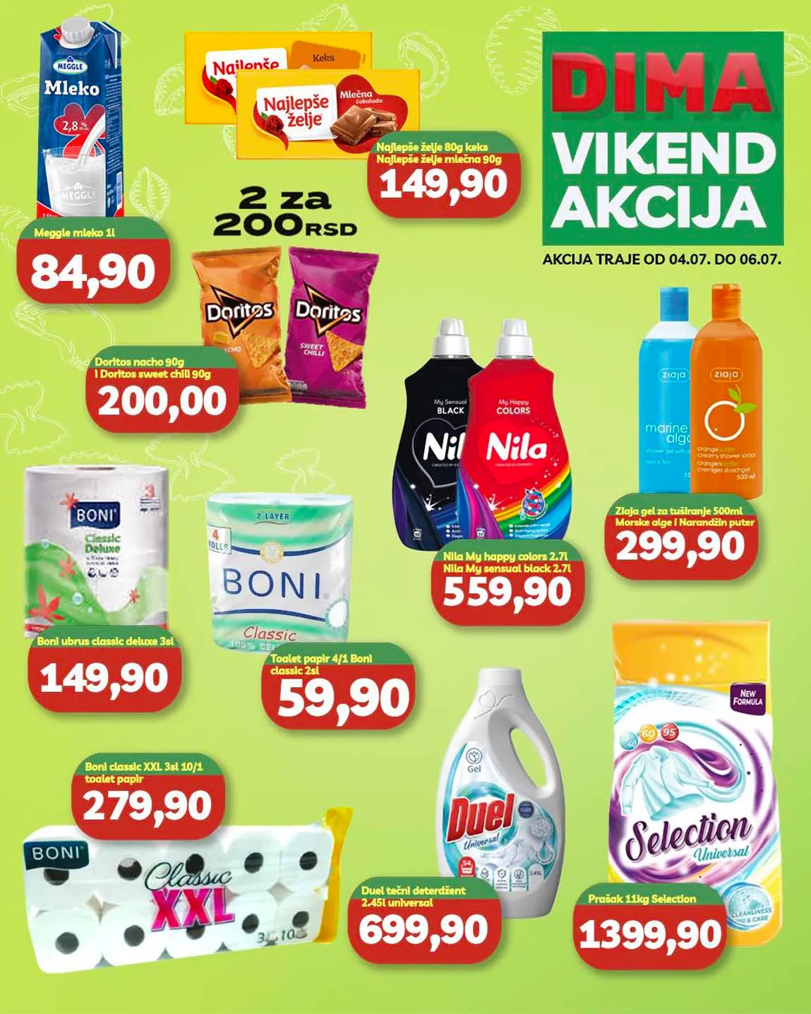 Dima Vikend akcija sniženja do 06.07.2025
