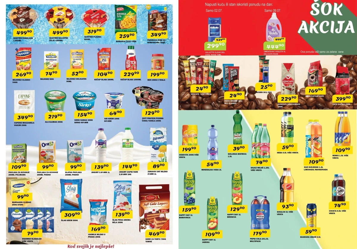 DIMA katalog – mlečni proizvodi, piće i kućna hemija po akcijskim cenama