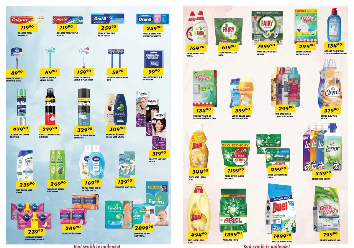 DIMA katalog – proizvodi za ličnu higijenu i kućnu hemiju po akcijskim cenama