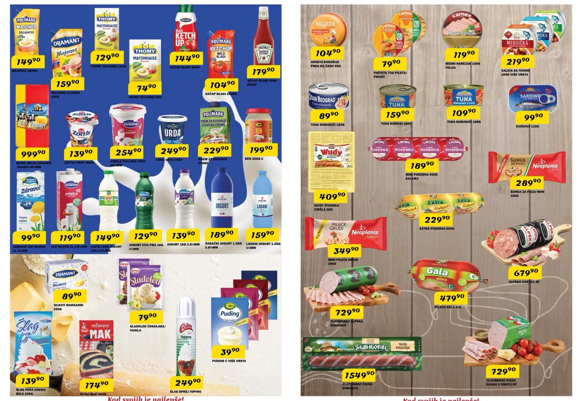 DIMA katalog akcija – mlečni proizvodi, majonez i delikates