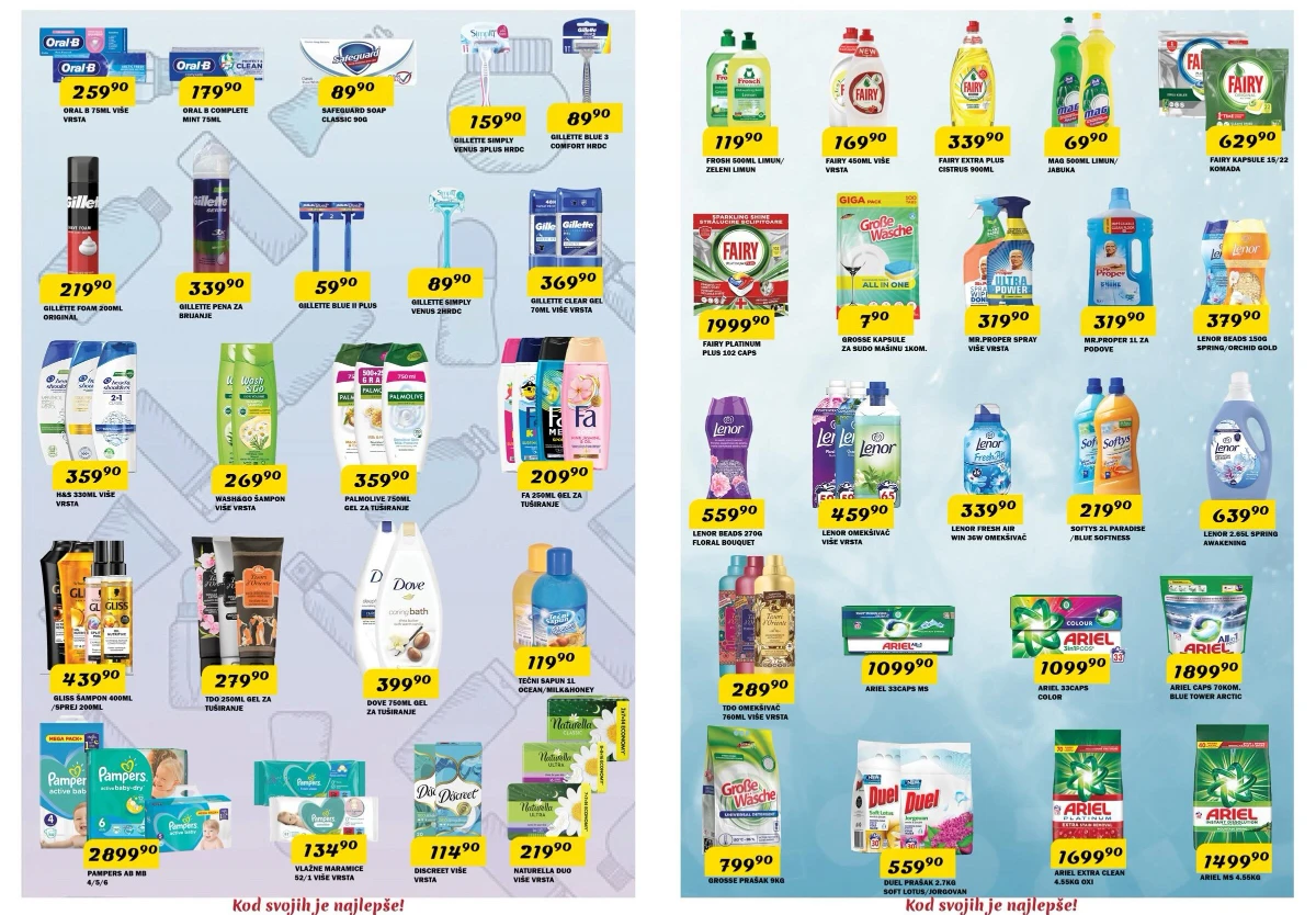 DIMA akcija kućna hemija – Ariel, Lenor, Fairy i Pampers