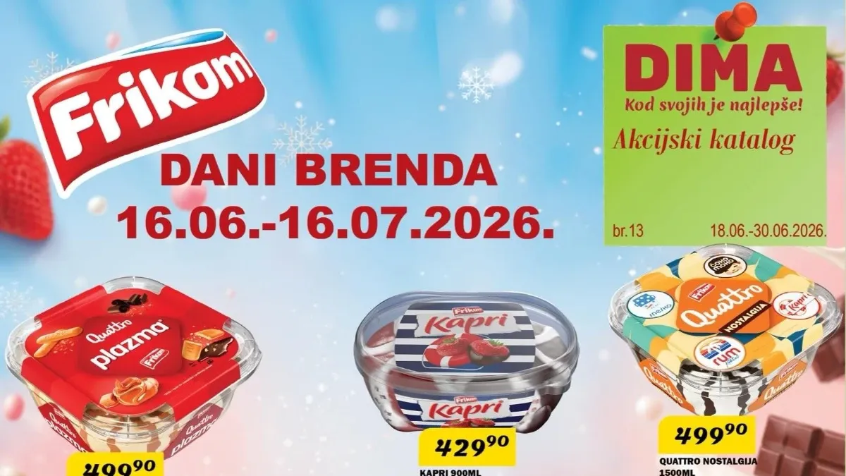 DIMA katalog do 30.06.2026 – Frikom, Zlatiborac i prehrambeni proizvodi na akciji