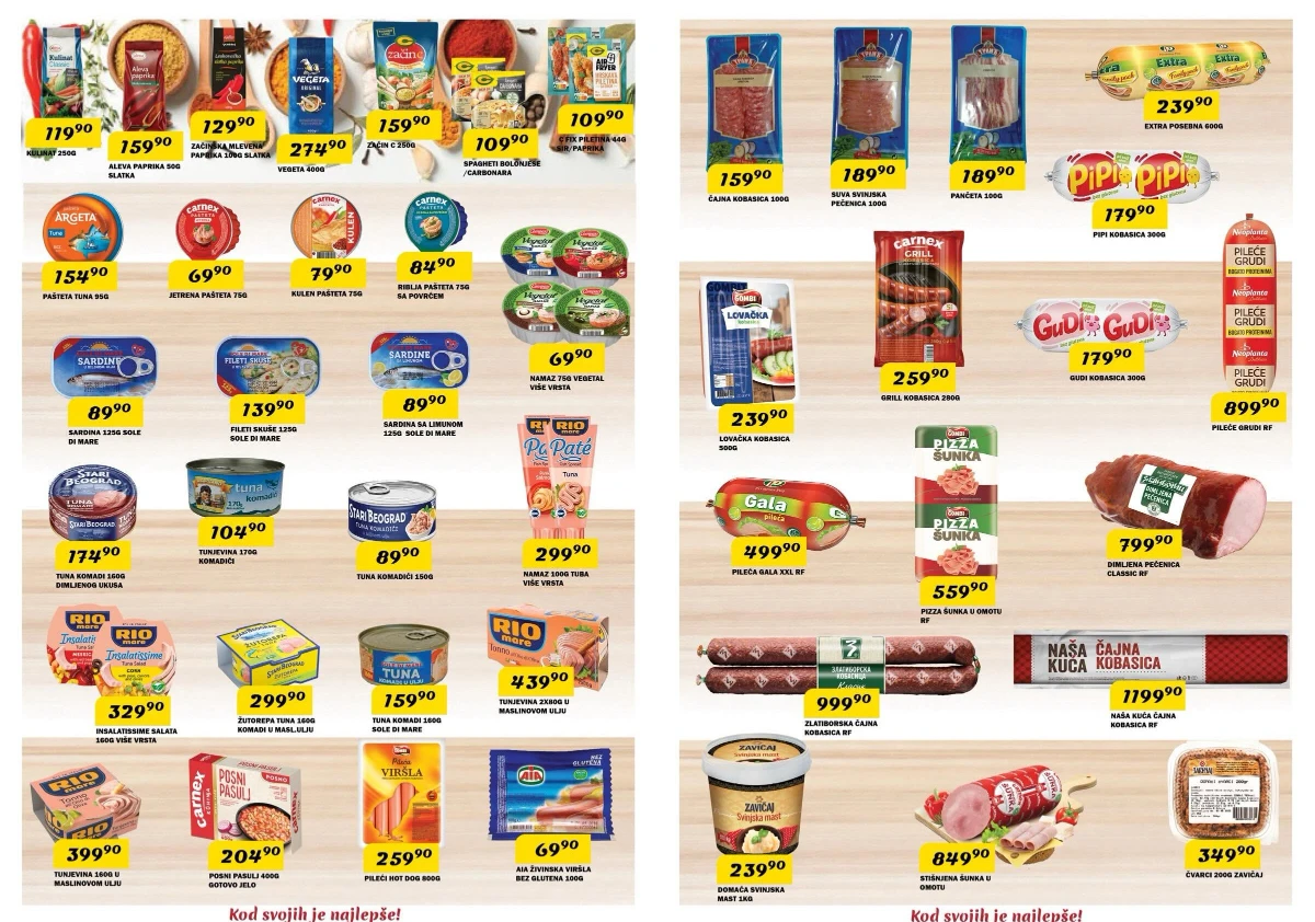 DIMA katalog strana 3 – paštete, tunjevina, kobasice i delikatesi