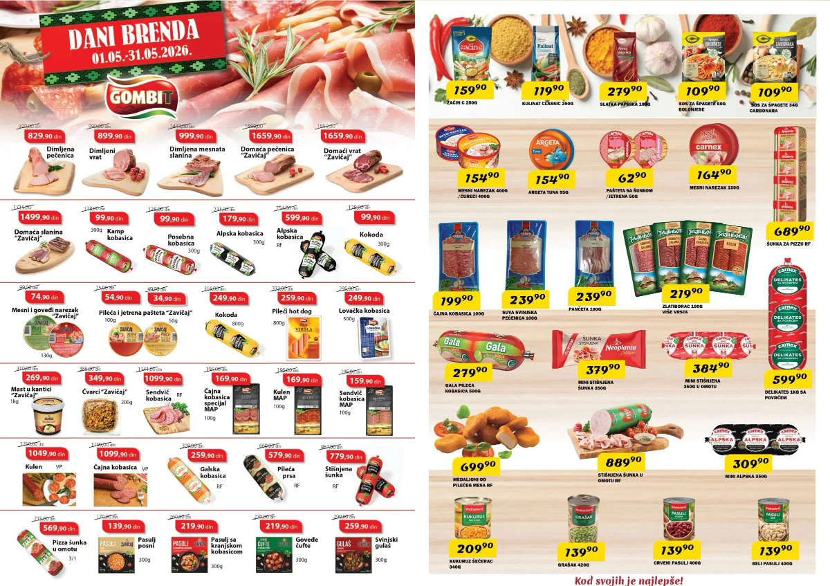 DIMA katalog maj 2026 – mlečni proizvodi i delikates na akciji
