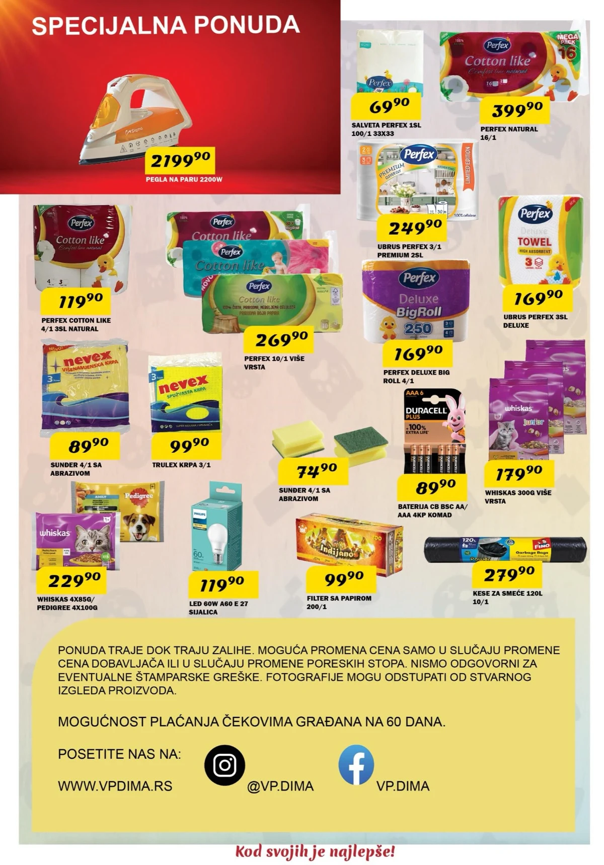 DIMA katalog akcija – ubrusi, toalet papir i pet food proizvodi