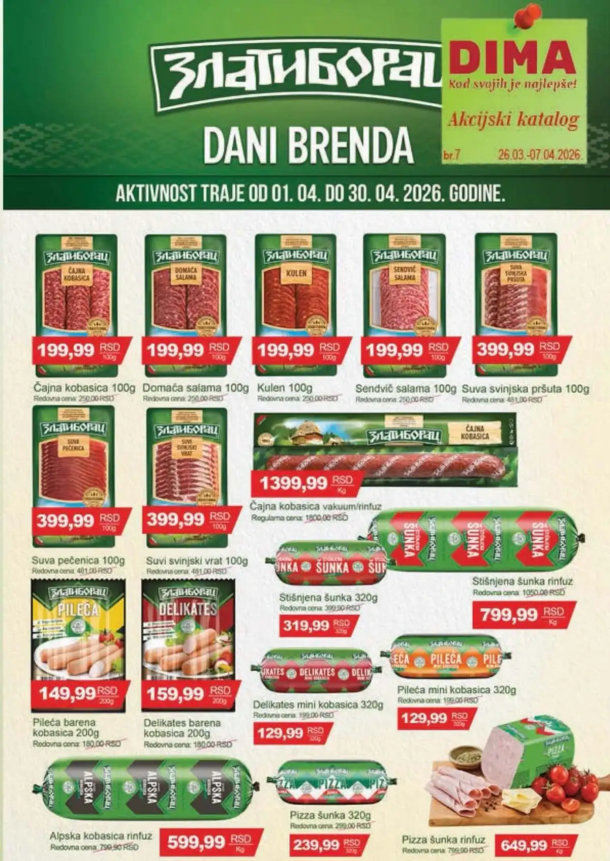 DTL Dima akcija katalog Srbija sniženja do 07. aprila 2026 prva strana