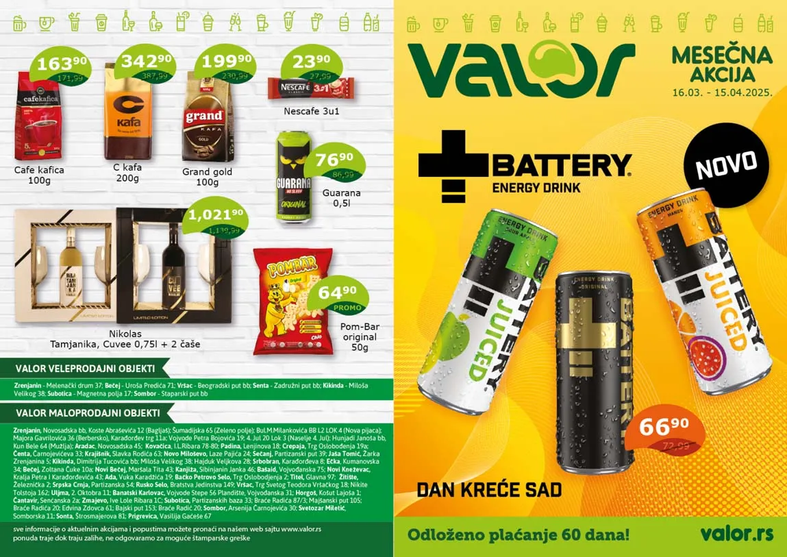 VALOR SNIZENJA KATALOG AKCIJA