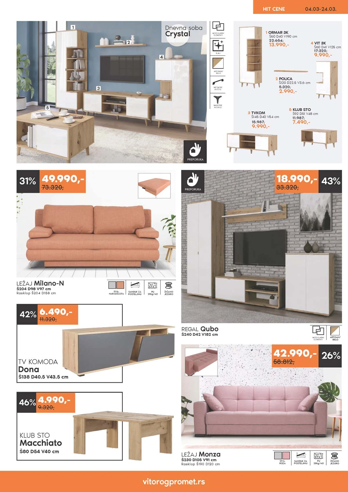 Vitorog akcija nameštaja – HIT cene i sniženja do 24.03.2026 – strana 2