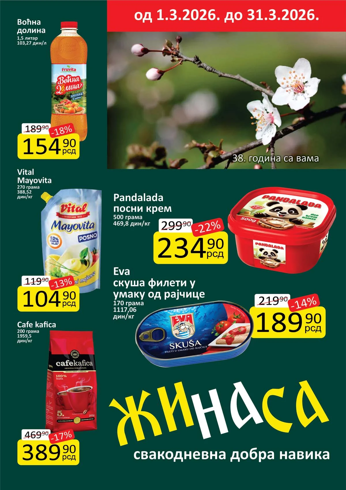 Žinasa katalog sniženja do 31.03.2026 – prva strana