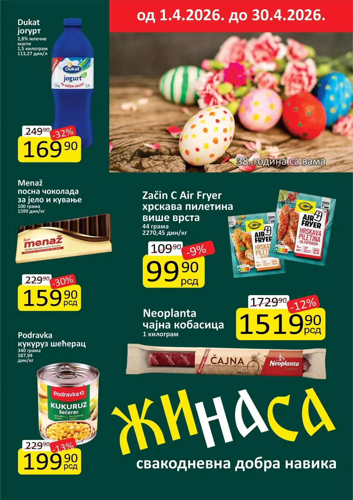 Žinasa katalog sniženja do 30.04.2026 – prva strana