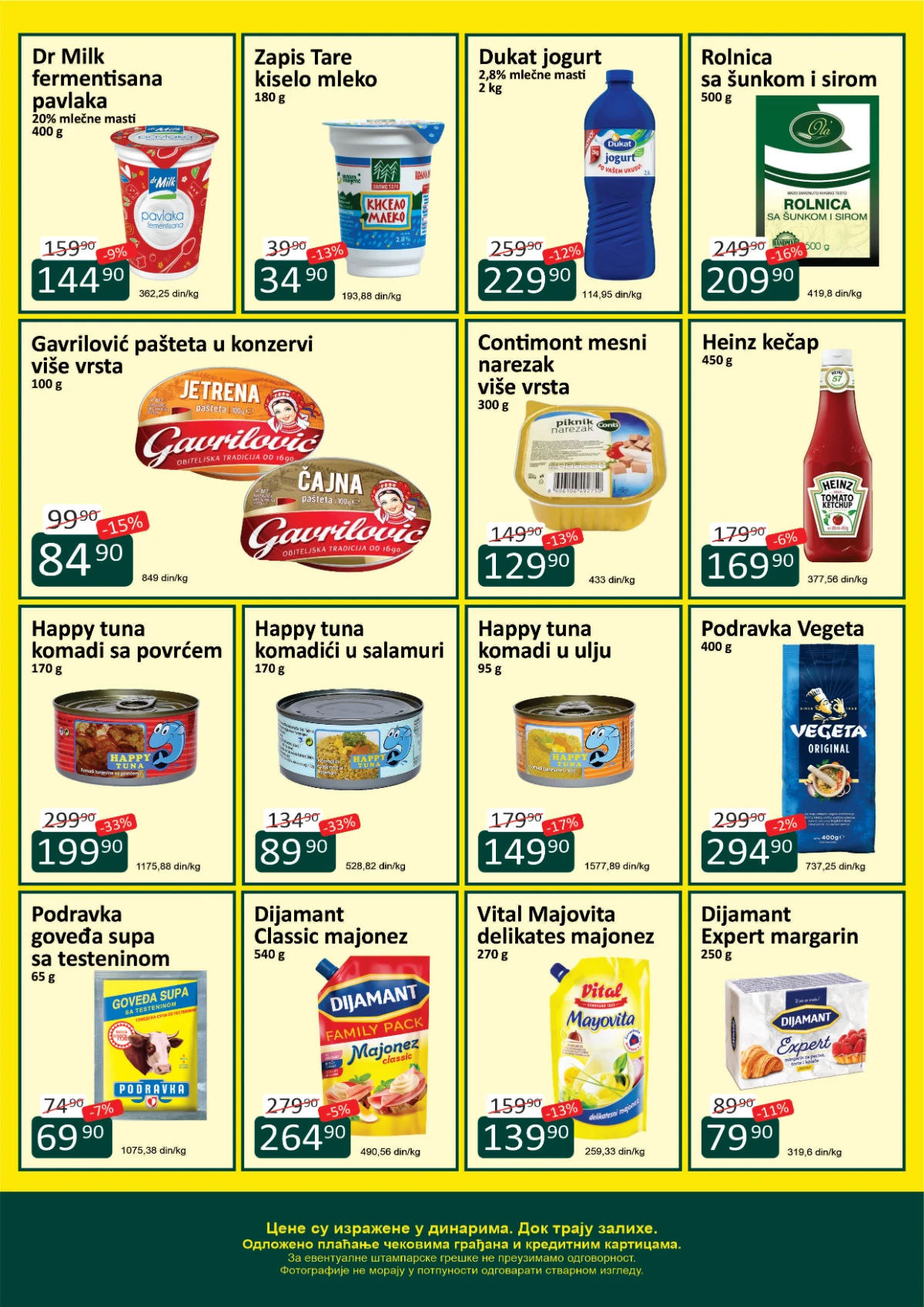 ŽINASA sniženja paštete majonez tuna kečap Vegeta maj 2026