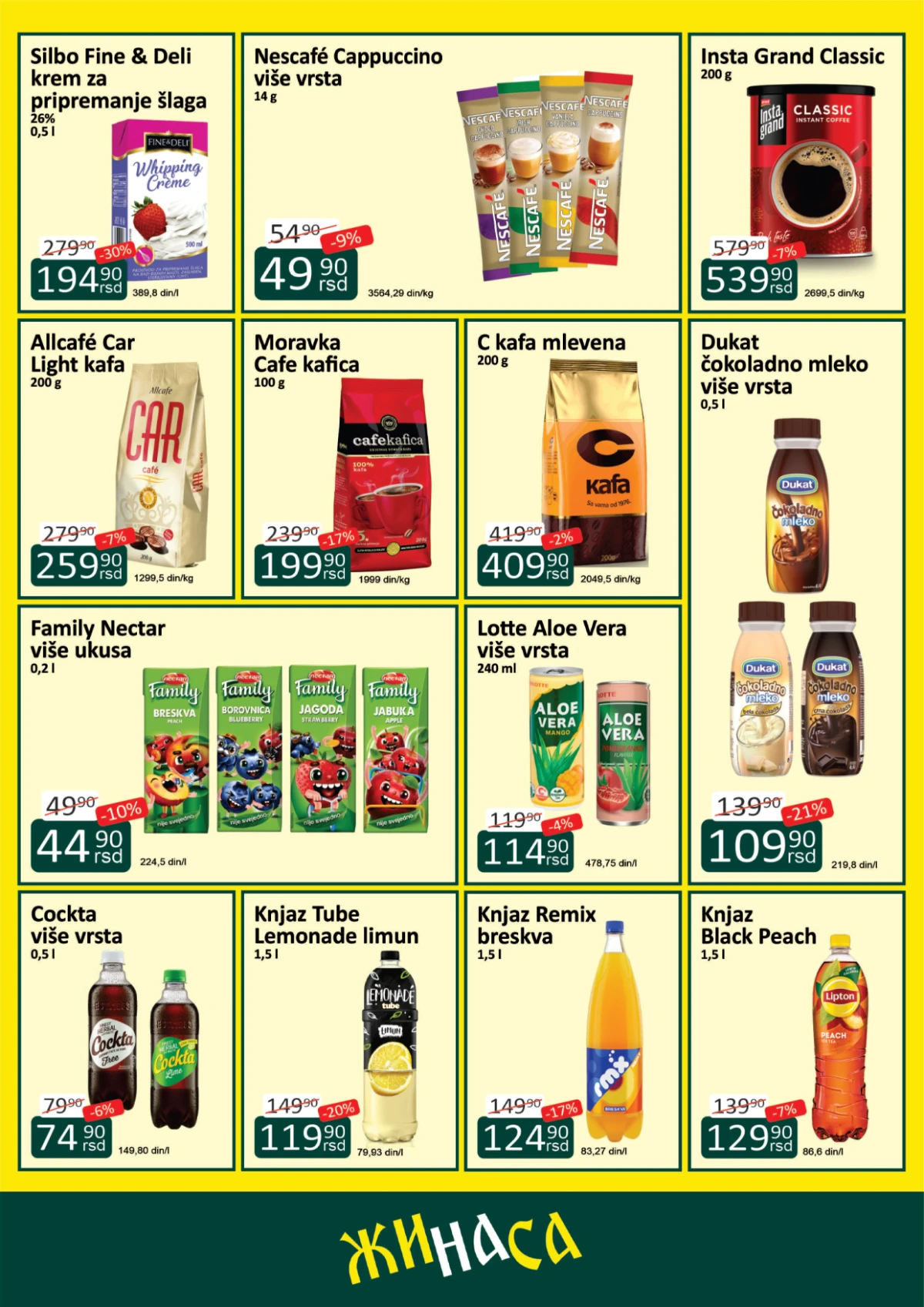 Žinasa katalog strana 4 - kafa, sokovi, mlečni napici i bezalkoholna pića