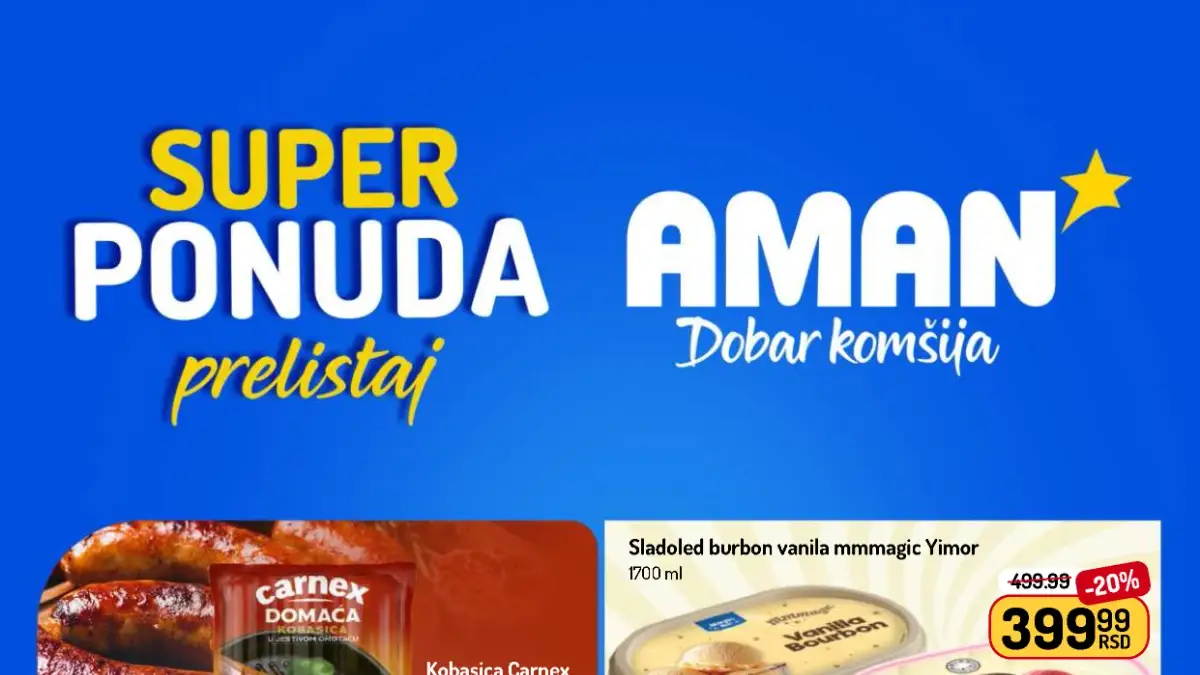 Aman katalog od 06. do 19.07.2026. sa popustima do 41% i novim akcijskim cenama.