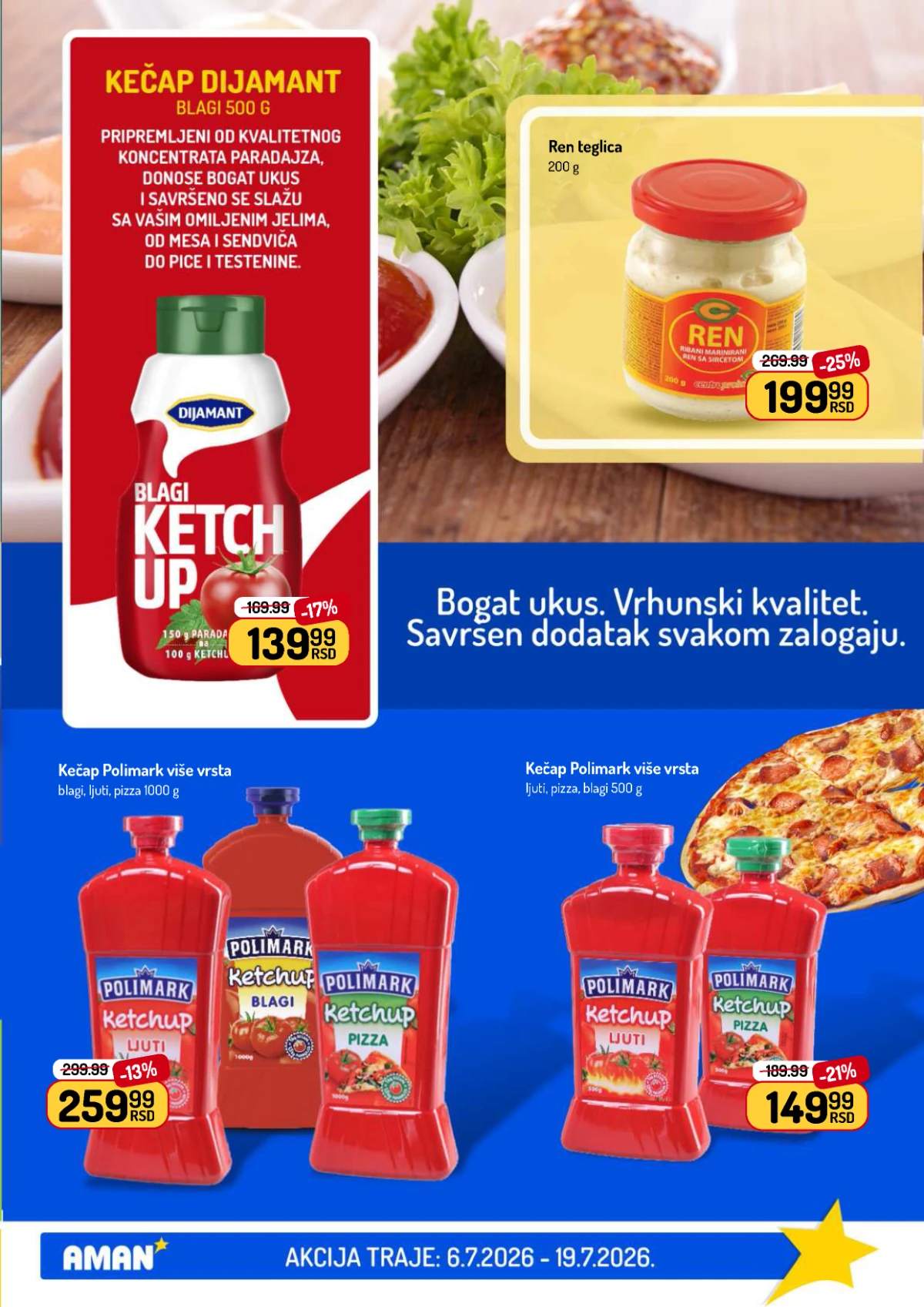 Aman akcija na pudinge, deserte i mlečne poslastice