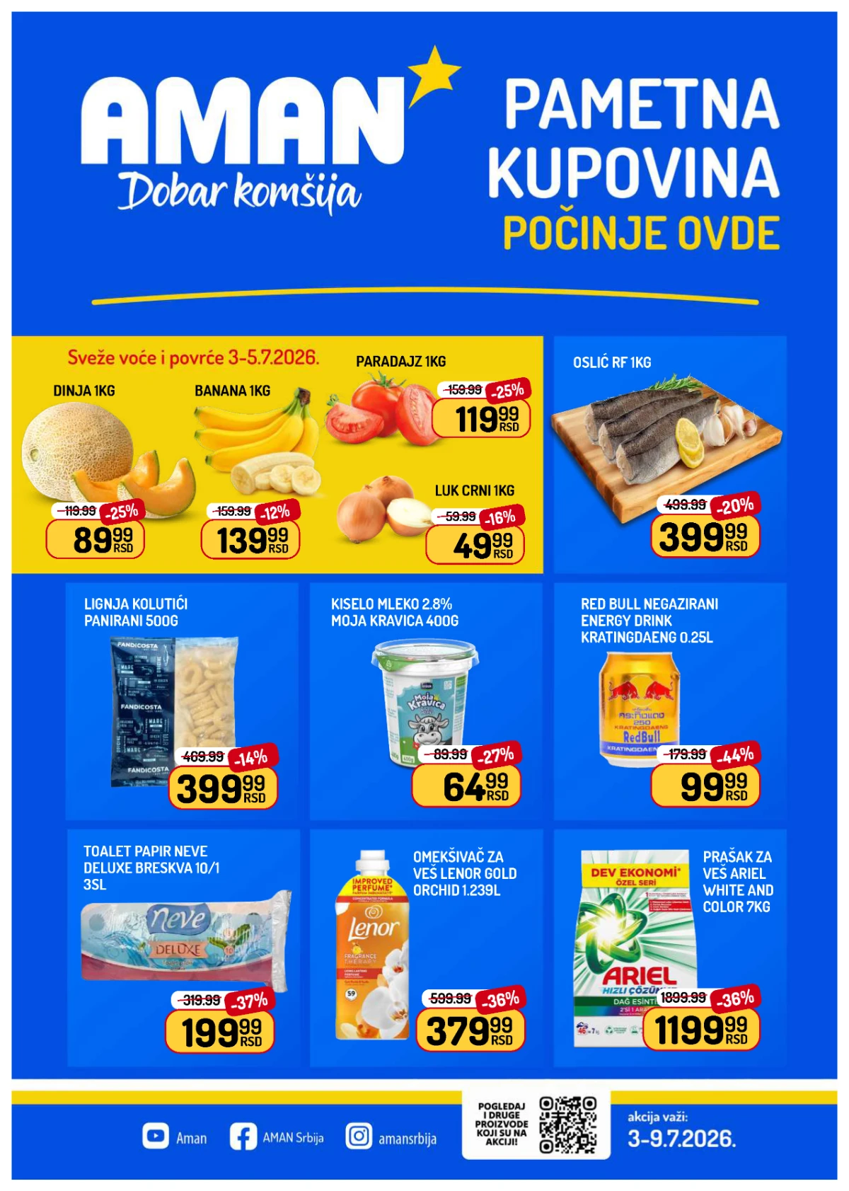 Aman akcija do 60% popusta – nova nedeljna ponuda od 03. do 09.07.2026.