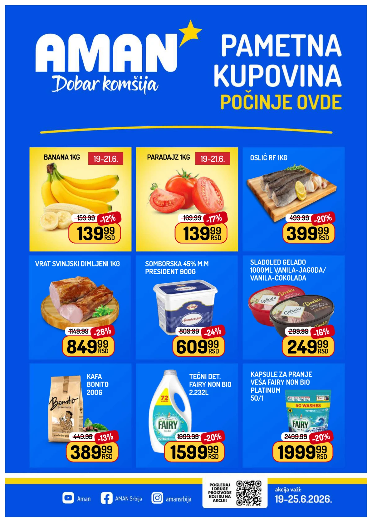 Aman akcija do 38% popusta – nova nedeljna ponuda važi do 25.06.2026