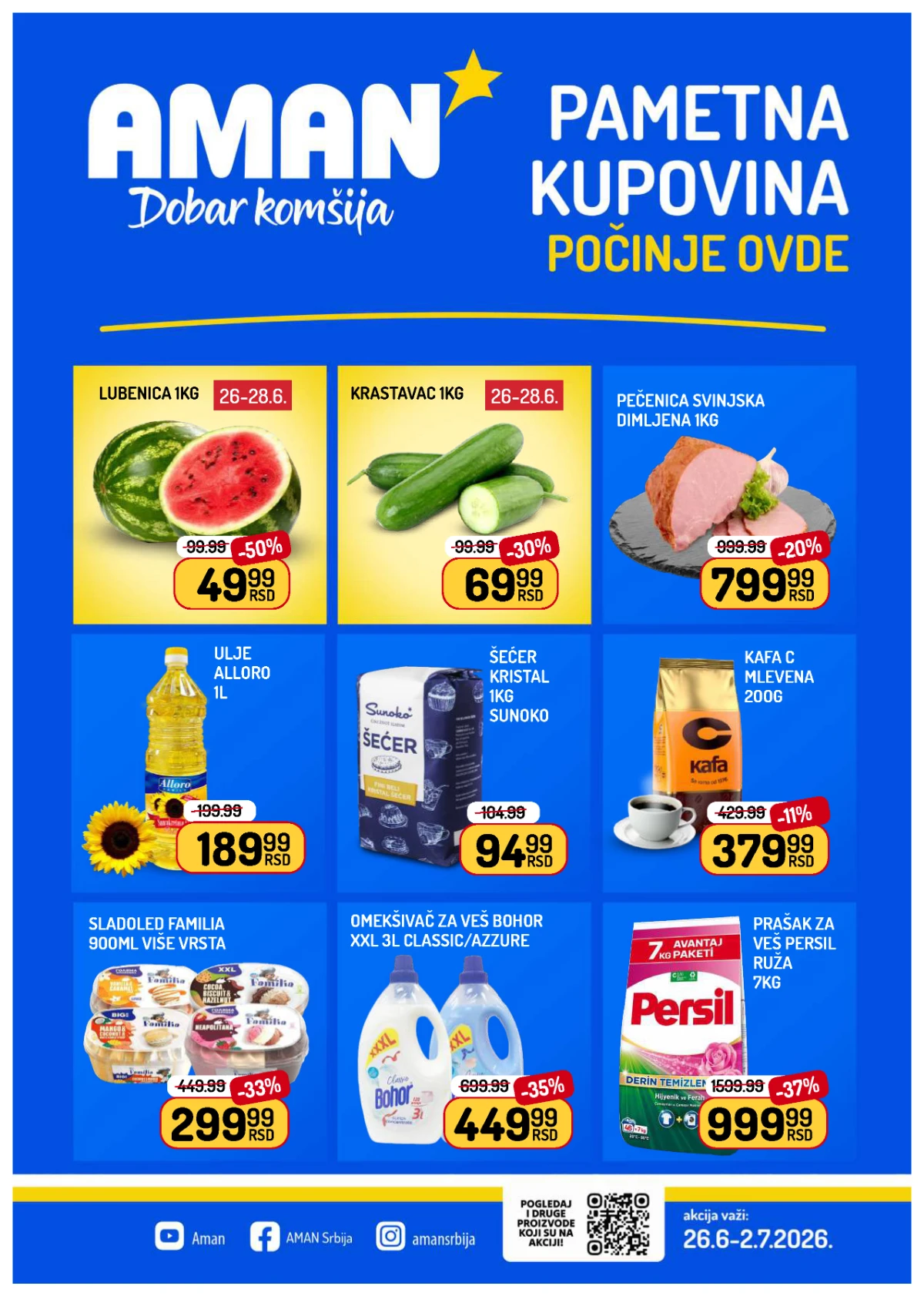 Aman akcija do 50% popusta – nova nedeljna ponuda važi od 26.06. do 02.07.2026