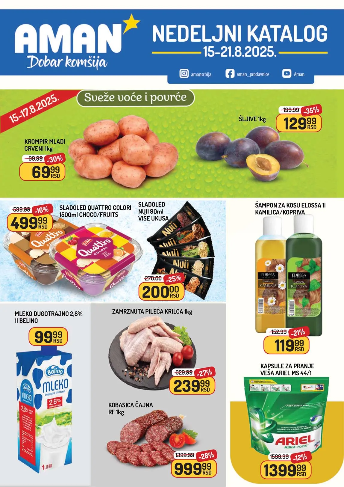 Aman akcija – Nedeljna sniženja do 21.08.2025. 