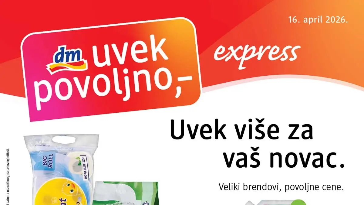 DM Express sniženja katalog – proizvodi za negu, lepotu i higijenu na akciji do 30.04.2026