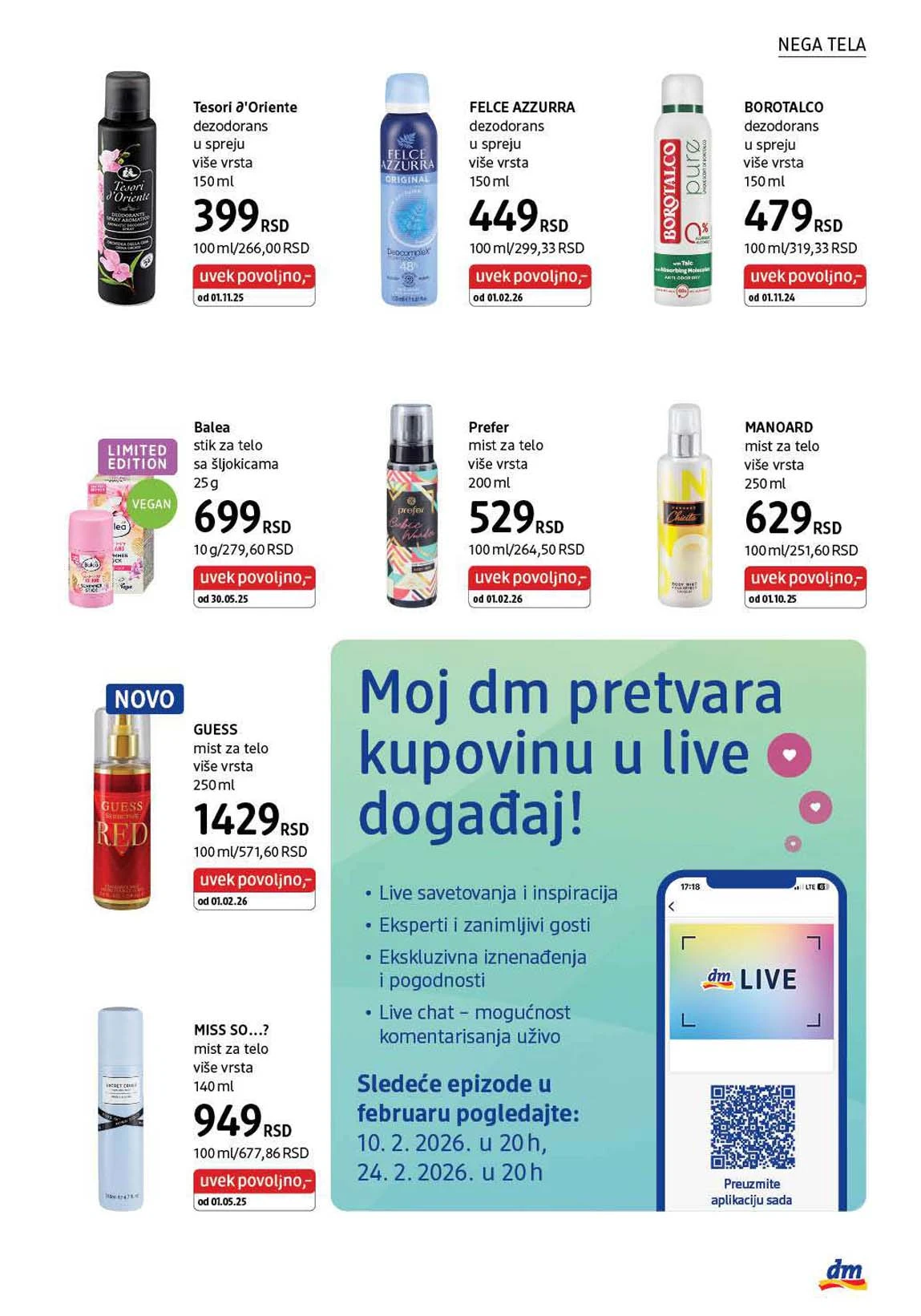 dm katalog akcija Srbija popusti na kozmetiku i negu do 28. februara 2026 – strana 27