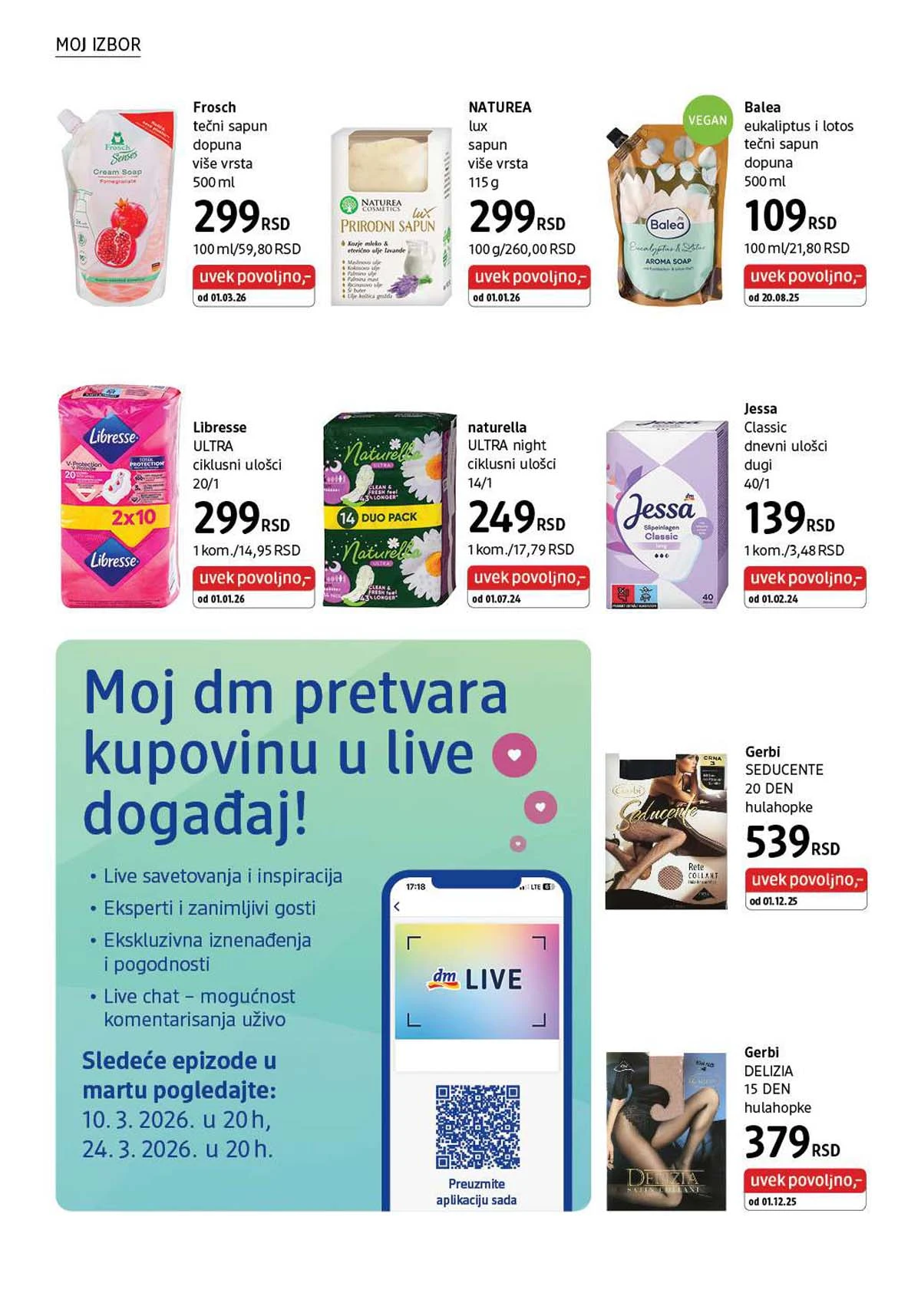 dm katalog akcija – kozmetika i nega Srbija mart 2026 – strana 30 dm katalog akcija Srbija popusti na kozmetiku i negu do 31. marta 2026. – strana 30