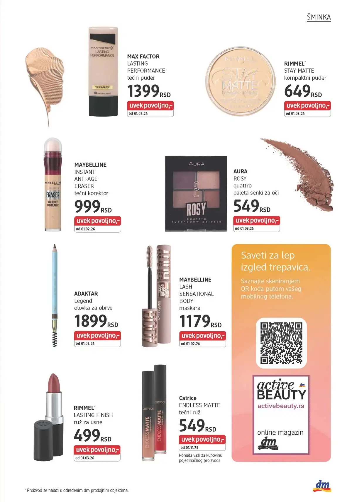 dm katalog akcija Srbija popusti na kozmetiku i negu do 30. aprila 2026. – strana 5